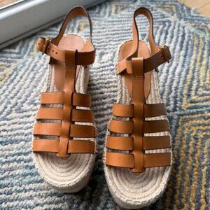 TORY BURCH FISHERMAN ESPADRILLE SANDAL Sz 7